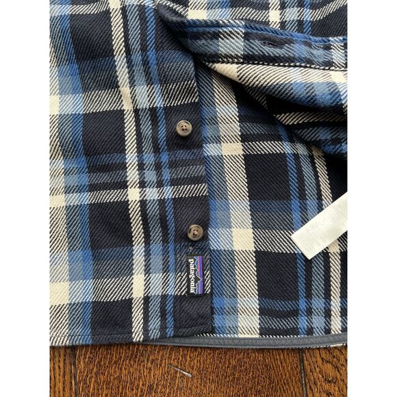 Patagonia Men's Fjord Loft Shirt Coastal Sunset Blue Organic Cotton NWT Medium - Picture 4 of 7
